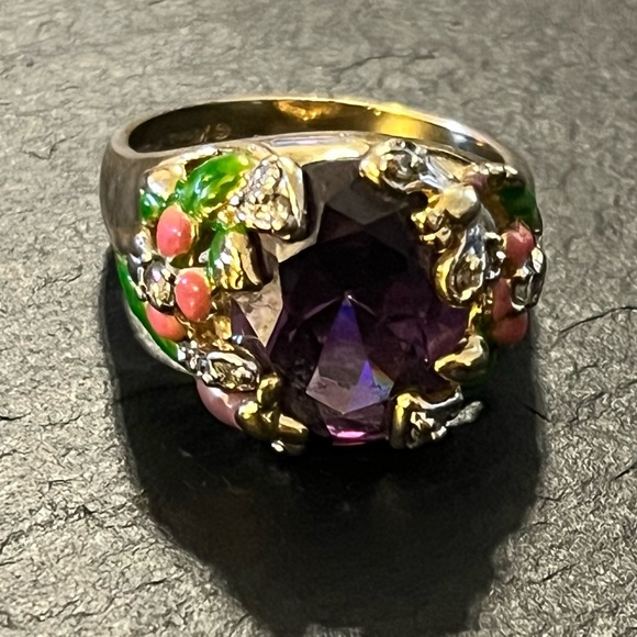 Vintage Kirks Folly Garden Fantasy Ring Size 11 - Picture 2 of 16